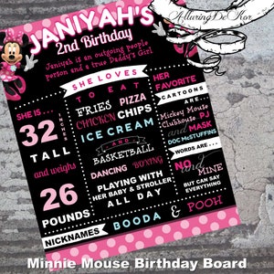 Minnie Mouse Birthday Board (Any Age)