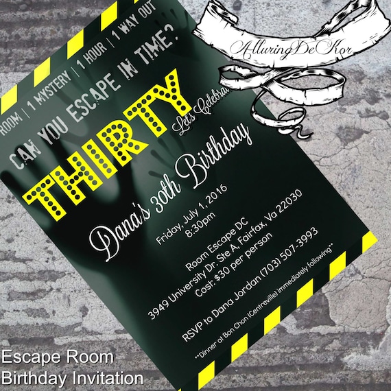 Escape Room Birthday Invitation Il_570xn