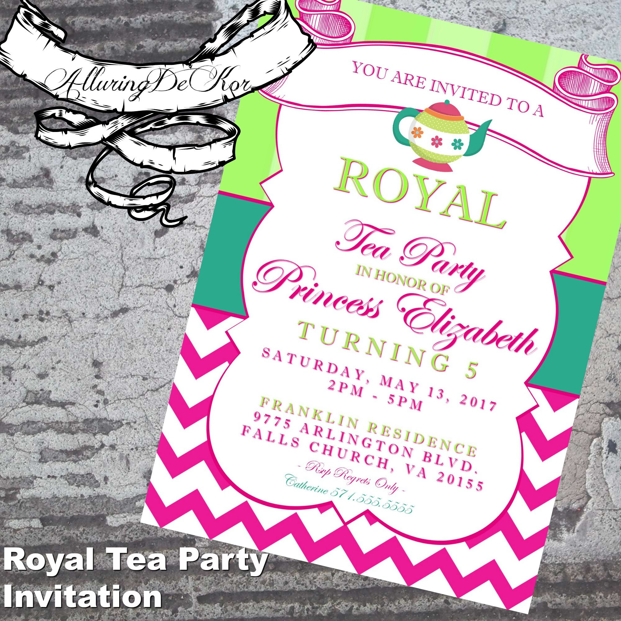 Royal Tea Party Invitation Wording 👑 **Prince And Princess Tea