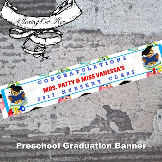 Preschool Graduation Banner Il_570xn