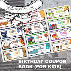 Birthday Coupon Book (For Kids)