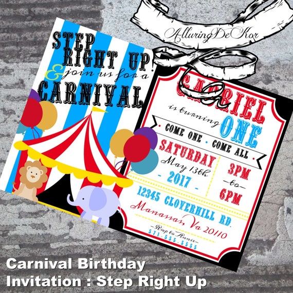 Carnival Birthday Invitation: Step Right Up Il_570xn