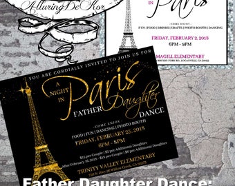 Daddy Daughter Dance: A Night in Paris Invitation