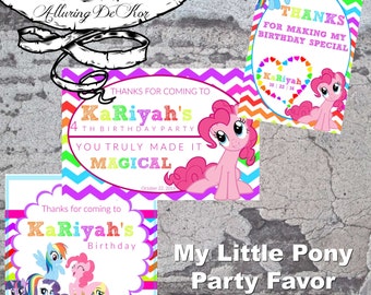 My Little Pony Party Favor Tags