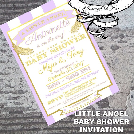Little Angel Baby Shower Invitation by Alluring DeKor Catch My Party