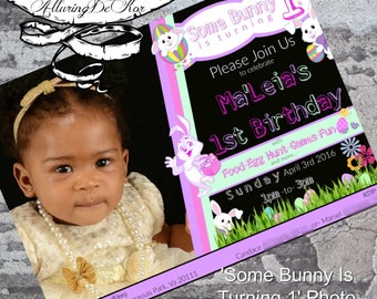 Some Bunny Is Turning 1 - Photo Invitation
