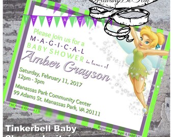 Tinkerbell Baby Shower Invitation