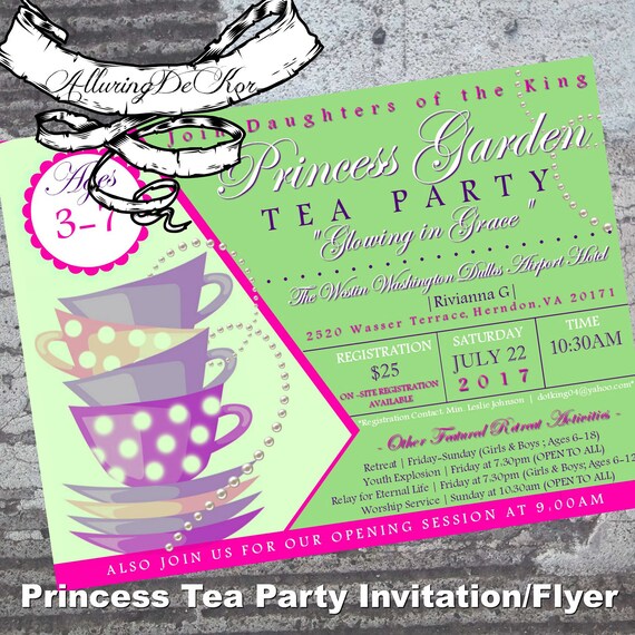 Princess Tea Party Invitation/Flyer Il_570xn