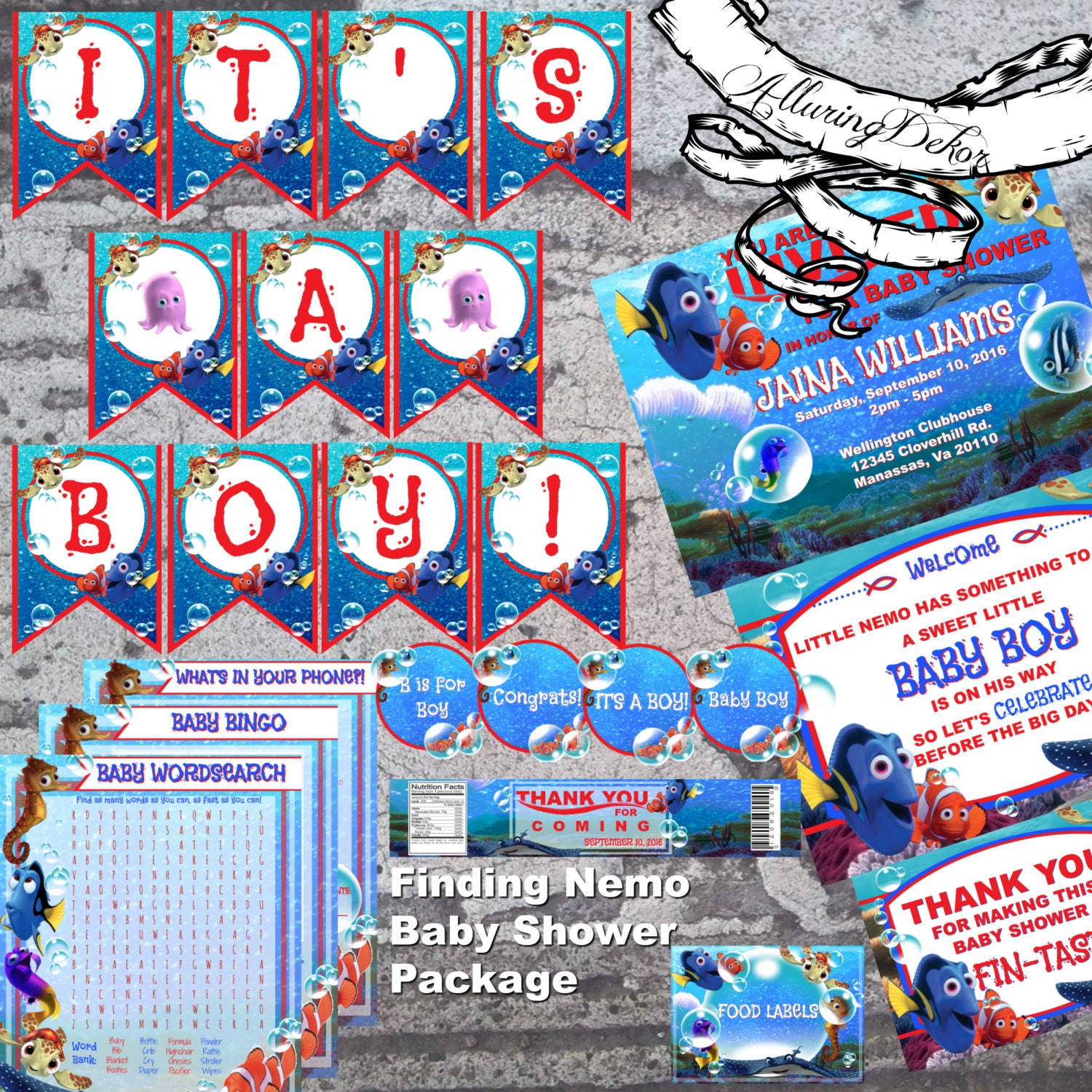Finding Nemo Baby Shower Package