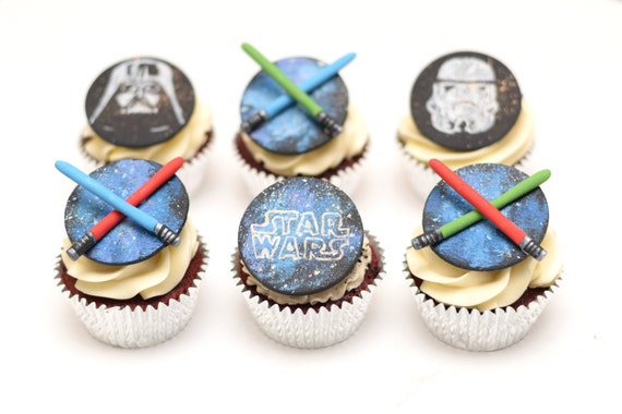 lightsaber cupcake toppers