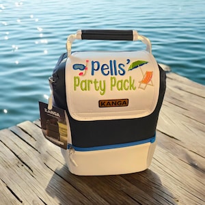 Personalized Embroidered Kanga Pouch Soft Side Insulated Drink Beer Cooler College Graduation Father&#39;s Day Gift