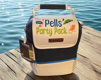 Personalized Embroidered Kanga Pouch Soft Side Insulated Drink Beer Cooler College Graduation Father's Day Gift