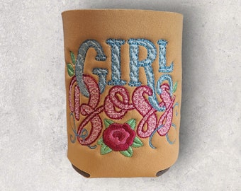 Girl Boss Embroidered Drink Holder Insulated Can Cooler
