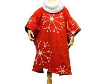 Car Seat Safe Poncho Personalized Reversible Carka Baby Infant Snowflake Red Green Plaid Winter Fleece Soft Warm B2Q