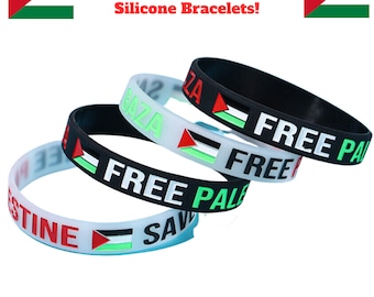 Support PALESTINE Bracelet ***Partial Proceeds to Human Concern International*** Get a CANADA or US Bracelet Free with Every Palestine One!