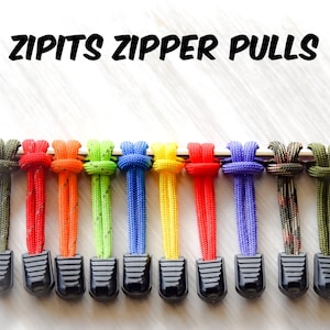 Paracord Zipits™ Reißverschluss Zieher 4er oder 8er Pack // Einfacher Reißverschluss für Kinder & Senioren // Ausweis von Gepäck // Wandern-Camping // Gesehen werden