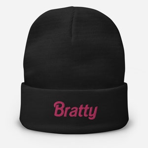 Bratty Embroidered Beanie