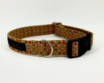 Venchen dog collar,luxury dog collar, Dogs, Pets, made in Scotland, green,dusky pink, terracotta,gold, cream
