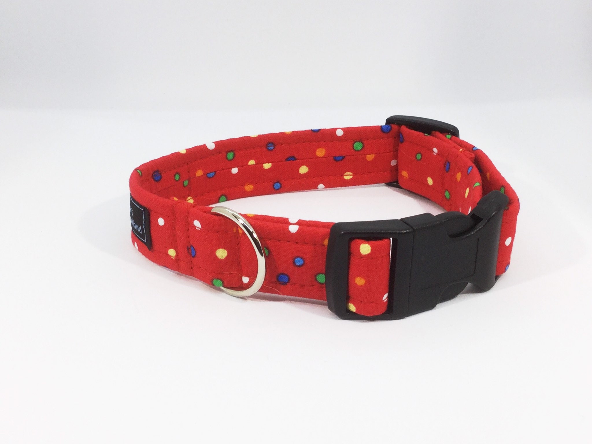 Spots on Red Collar, luxury dog collar, luxury dog leash, dogs, pets