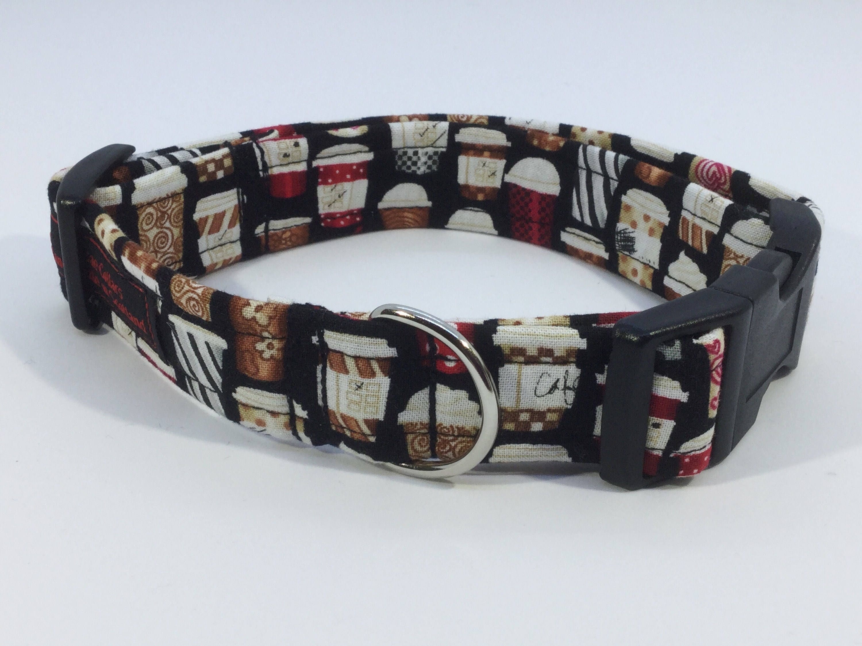 Coffee Cups Collar, coffe, cappuccino ,latte,coffee bean,luxury dog collar, luxury dog leash