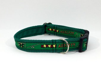 Green Agility Lead, handcrafted , luxury dog collar, luxury dog leash, dogs , pets, agility competition