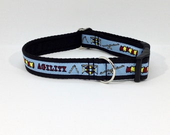 Blue Agility Lead, handcrafted , luxury dog collar, luxury dog leash, dogs , pets, agility competition