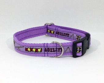 Lilac Agility Lead, handcrafted , luxury dog collar, luxury dog leash, dogs , pets, agility competition