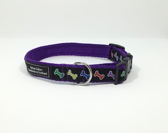 Bones Dog Lead , handcrafted , matching luxury dog collar to order, luxury dog leash, dogs , pets, jacquard ribbon,