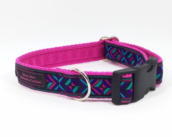 Bonnie  Collar, handcrafted , luxury dog collar, luxury dog leash to match available , dogs , pets, made in Scotland, Kelsae Collars