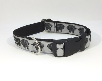 Flock of Sheep Dog Collar, sheep, lambs, farm, handcrafted, luxury dog collar, luxury dog leash, dogs, pets