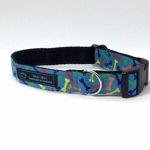 Mixed Bones Lead,made in Scotland, jacquard ribbon,bones , luxury dog leash , dogs, pets image 1