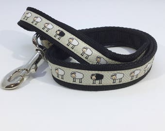 Black Sheep Lead, sheep, lambs, farm, handcrafted , luxury dog collar, luxury dog leash, dogs , pets