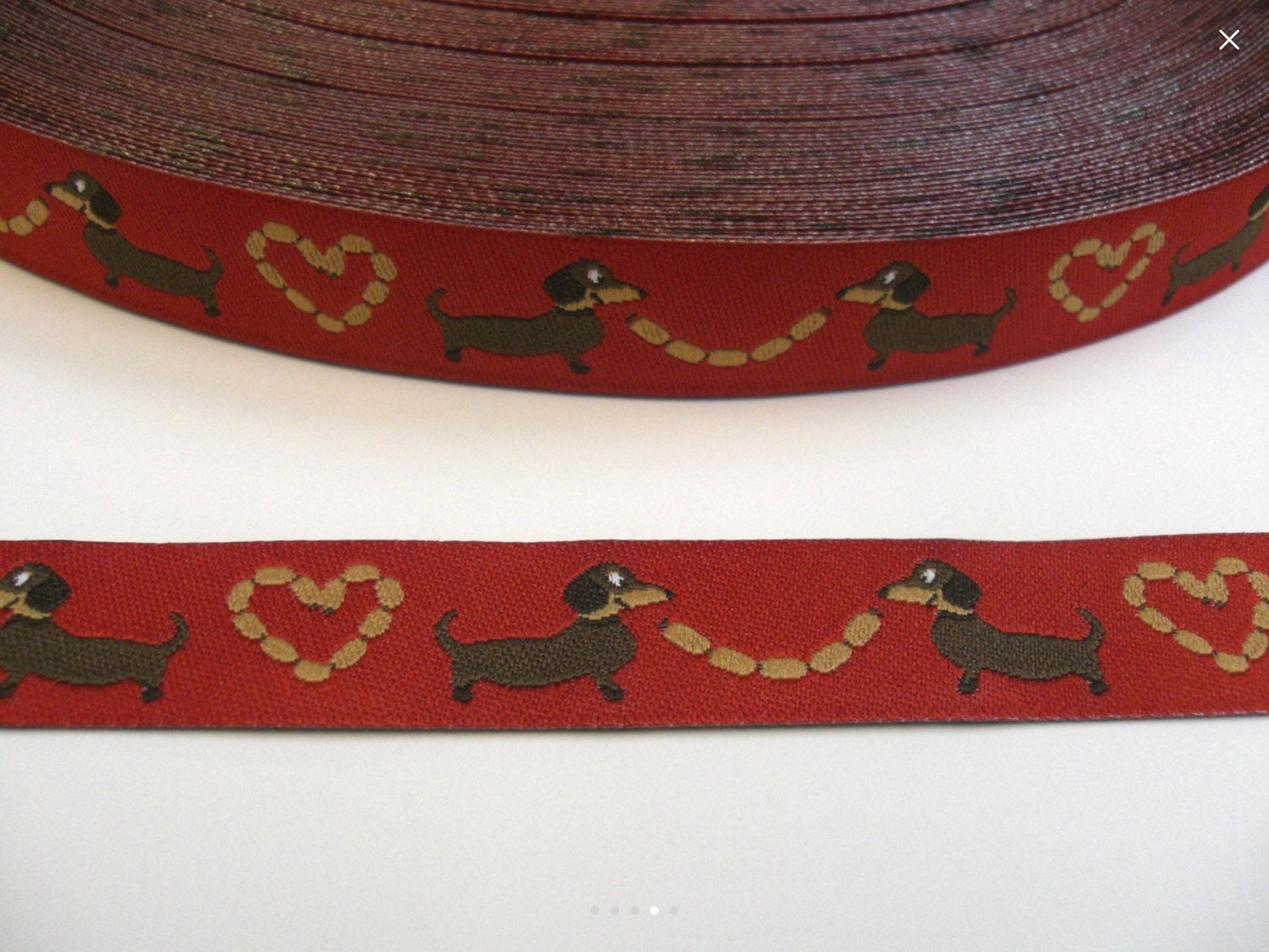 Red Dachshunds Collar, handcrafted , luxury dog collar, luxury dog
