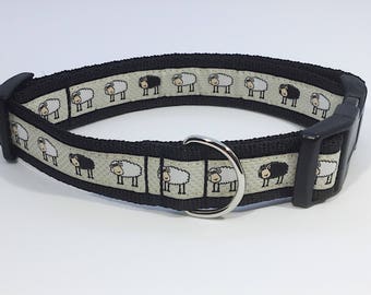 Black Sheep Collar, sheep, lambs, farm, handcrafted , luxury dog collar,dogs , pets