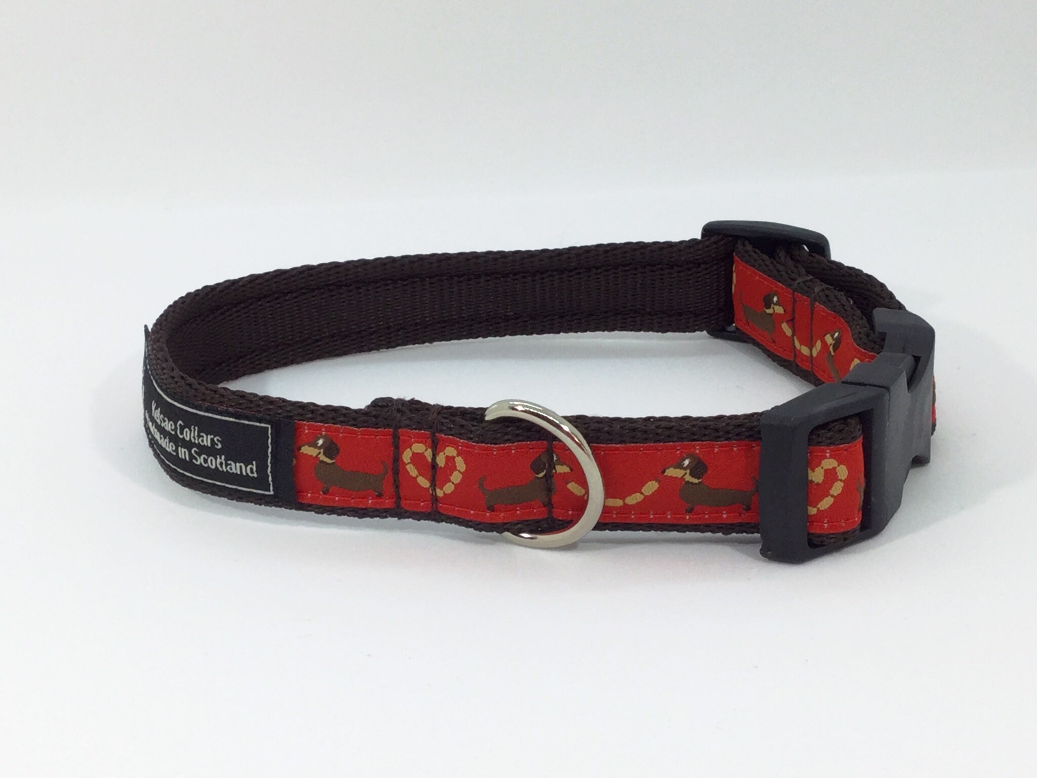 Red Dachshunds Collar, handcrafted , luxury dog collar, luxury dog