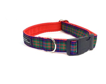 McDonald Tartan Collar,Scottish clans, plaids, dogs, pets, tartan ribbon