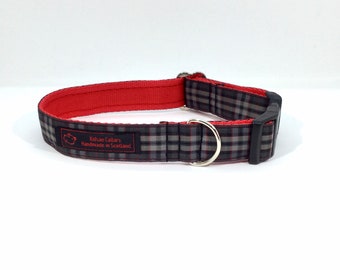 Pride of Scotland Silver tartan collar,made in Scotland, Scottish clans, plaids, dogs, pets, tartan ribbon, Scottish