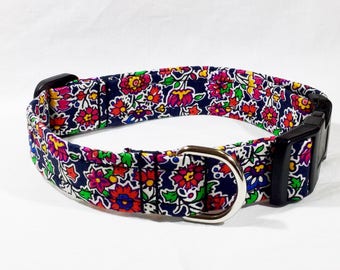 Liberty Pereira Collar, Liberty Tana lawn, luxury dog collar, luxury dog leash, dog, pats, floral, handcrafted