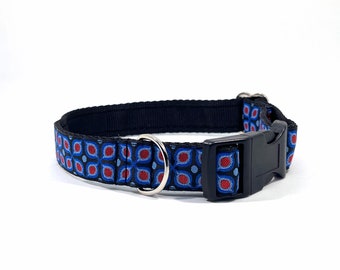 Cody Collar (1), made in Scotland , printed ribbon, dogs, matching lead available, collar