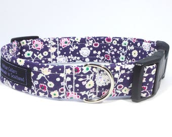 Flora Collar in Lilac, floral, dog collars, pets, dogs, leash, handcrafted