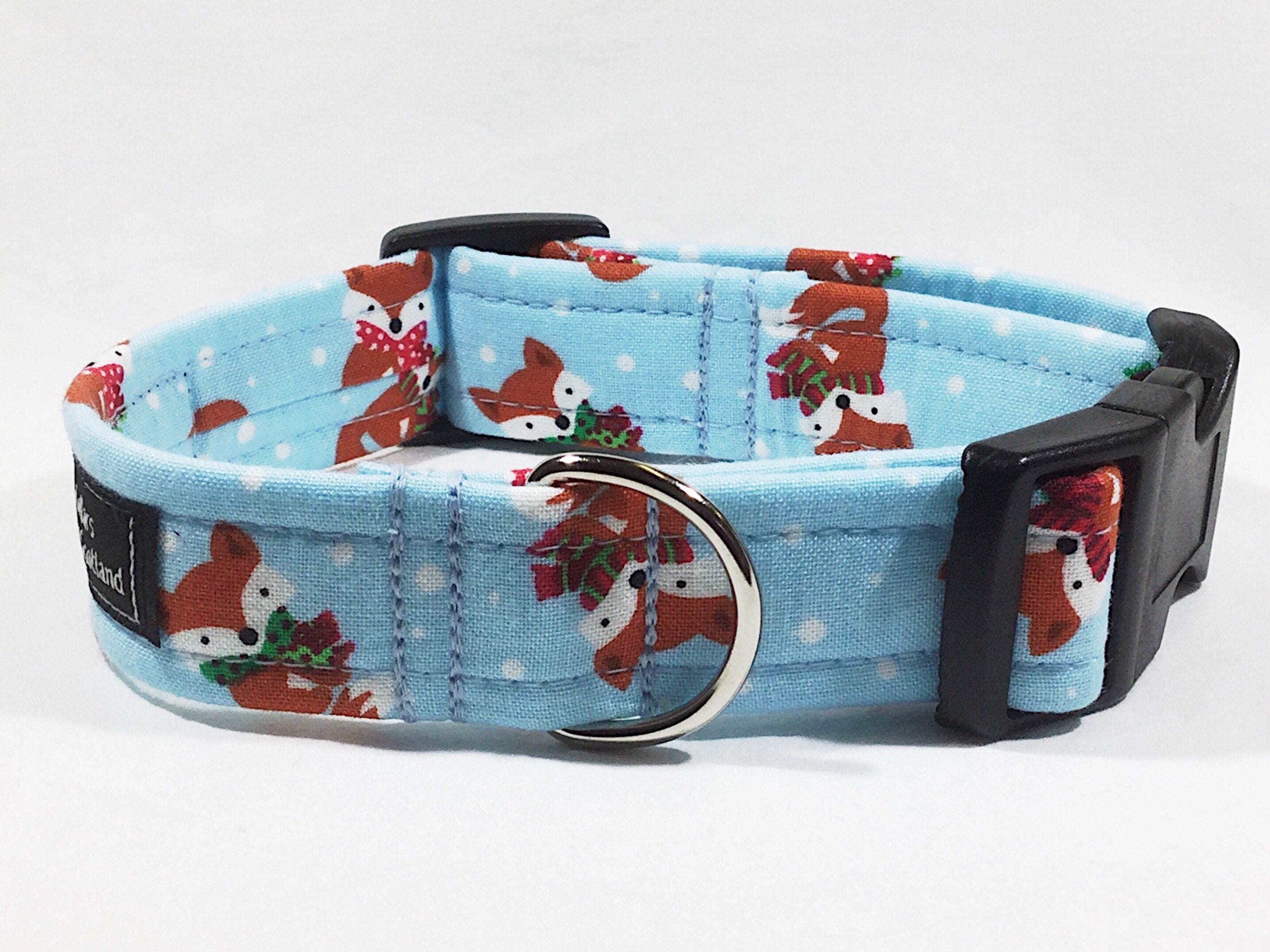 Christmas Fox Dog Collar,Christmas,dog collar,luxury dog collar,festive