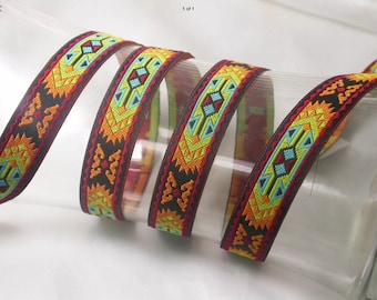 Bright Aztec Dog Lead , handcrafted , matching luxury dog collar to order, luxury dog leash, dogs , pets, jacquard ribbon,