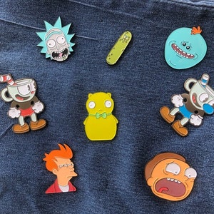 Meme Cartoons Video Game Novelty Funny Soft Enamel Pins