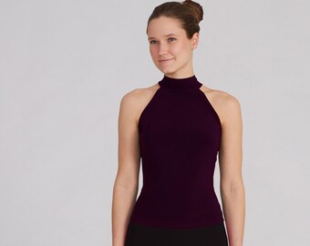 STELLA Violet Neckholder Top, Tango Top, Neck Holder Top, Ballroom Top, Dance Top, Dancewear, Party Top