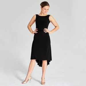 PAOLA Argentine Tango Skirt with Slit in Black, Dance Skirt, Ballroom Skirt, Fishtail Skirt, Tailed Skirt, Stretch Skirt image 5