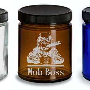 Mob Boss marijuana Stash jar,weed jar,weed container,maryjane,weed,marijuana jar,marijuana container,custom marijuana jar, image 1