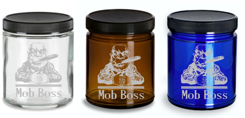 Mob Boss marijuana Stash jar,weed jar,weed container,maryjane,weed,marijuana jar,marijuana container,custom marijuana jar, image 1