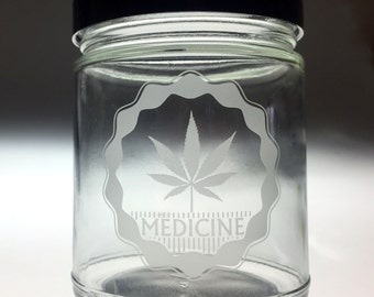 Gepersonaliseerde één blad aangepast Stash jar, onkruid jar, onkruid container, maryjane, onkruid, marihuana jar, marihuana container, aangepaste marihuana