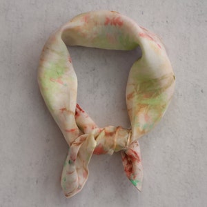 Silk Hand-dyed square Scarf, 100% silk colorful Luxurious silk hair scarf, silk neck scarf, pure silk bandana