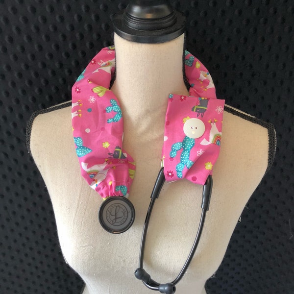 Stethoscope Cover, Nurse Graduation, Stethoscope Accessory, Registered Nurse, RN, Doctor, Vet tech - Llama, Cactus